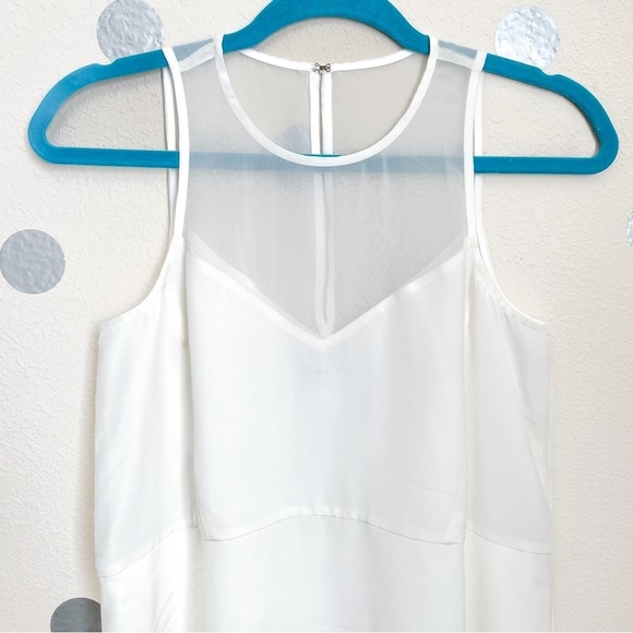 Madewell 100% Silk Parkview Dress w/ Illusion Neckline & Sharkbite Hem - Picture 3 of 10